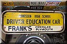 Image: Monessen High School Driver Education Car Courtesy of Frank's Chrysler Plymouth